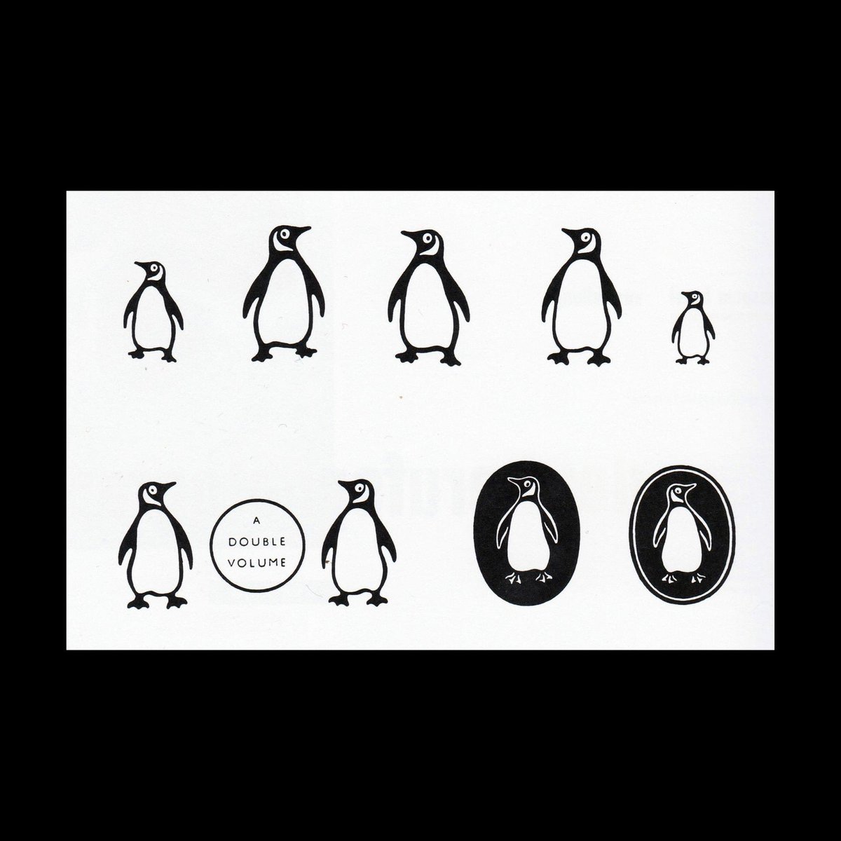 Jan Tschichold, Redrawings of the Penguin logos, 1947 from Pioneers of German Graphic Design, Callisto Publishers GmbH, 2017 #jantschichold #penguinbooks