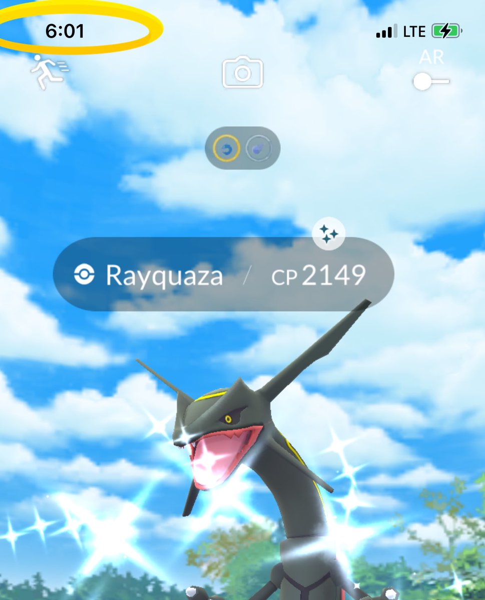one of the coolest moments of #PokemonGOFest2023 yesterday was catching one last shiny rayquaza right as my day ended :D #pokemongo #ShinyPokemon