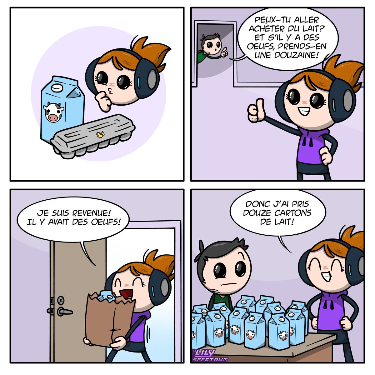 LilySpectrum's tweet photo. Remake of the very first comic!
Remake de la toute première BD!

#literally #literalthinking #actuallyautistic #autism #autisme #autie #webcomic #webcomicartist #webcomics #autismacceptance #neurodiversity #neurodiversitypride https://t.co/xVSyQTMdcI