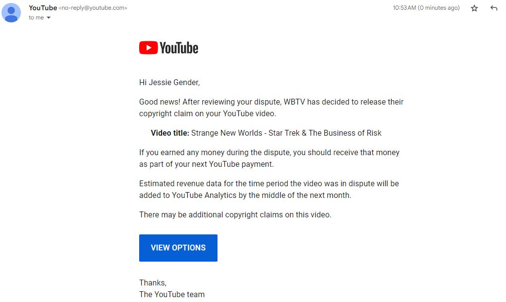 Isn't it funny how Warner Bros made a copyright claim on my video essay, then denied my appeal, but as soon as they would have to go to court to follow through on that 'claim,' they backed down instantly because they knew its fair use. Just companies bullying small creators.