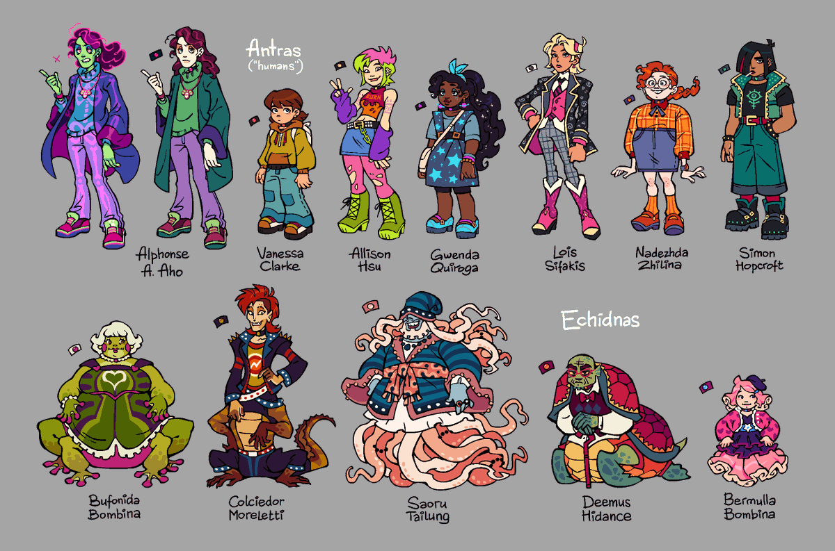 xamag_draws's tweet photo. [OCs] finished all of them now!! still subject to change ofc, but i'm pretty happy with it 😭 this took me a few months to fully conceptualize, but i'm glad i did [1/2] https://t.co/Fb4wyxirt8