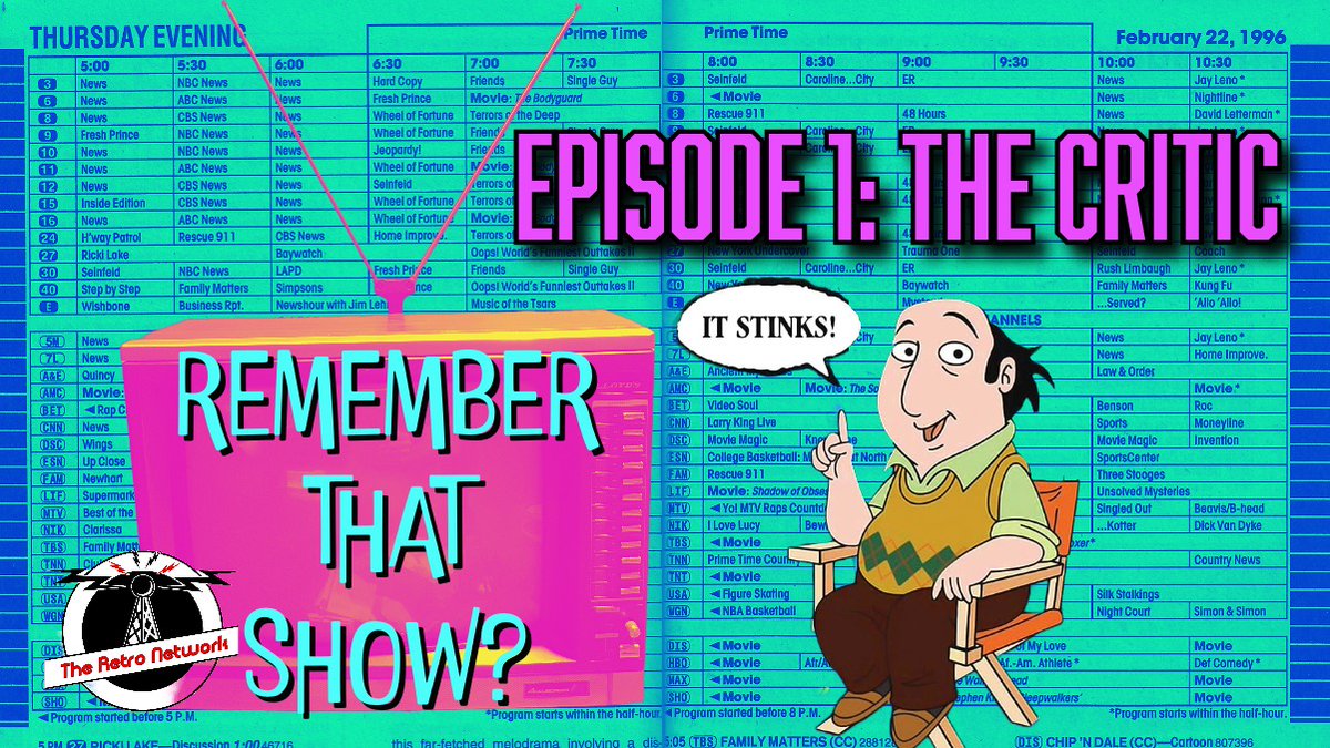 hojukoolander's tweet photo. NEW PODCAST! Today @williambwest & I launched #rememberthatshow on @TRNsocial where we revisit obscure/forgotten TV shows of the #80s and #90s with our own brand of television obsession. Check out the first episode discussing #TheCritic here https://t.co/dI0Q11seI9 https://t.co/scBQGvJ8CA