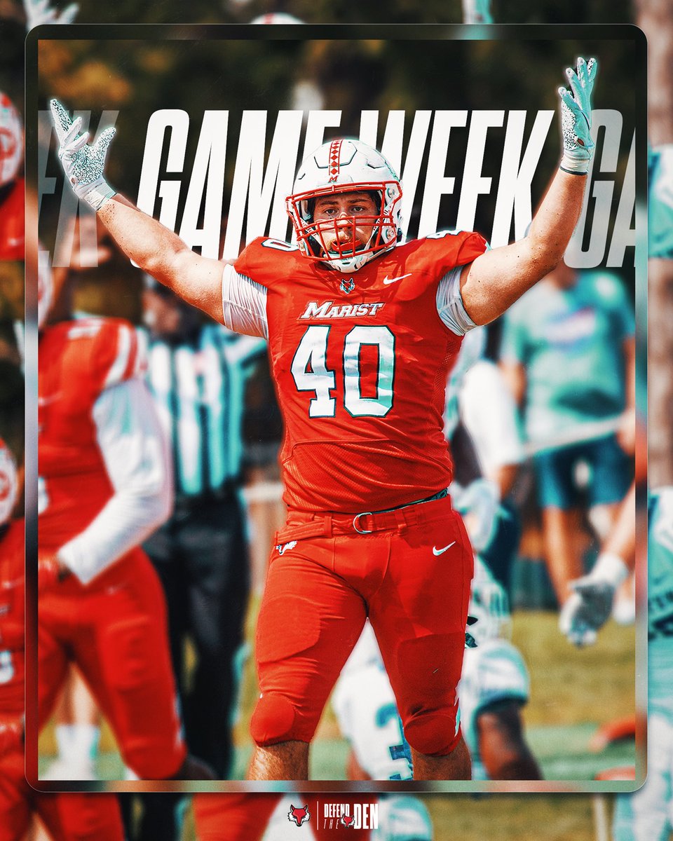 MaristAthletics's tweet photo. Almost that time, it’s GAME WEEK!

@Marist_Fball opens the season at Georgetown on Saturday, Sep. 2! https://t.co/htbux0eZaN