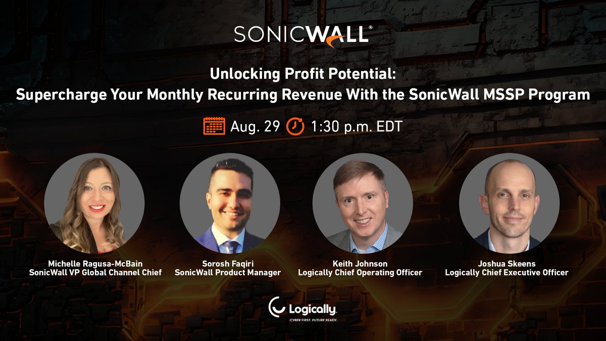 SNWLSecChannel's tweet image. Tomorrow! Join SonicWall to explore best practices for using our #ProviderProgram for #MSP and #MSSP partners &amp;amp; gain expert insights from our esteemed partner @LogicallyMSP. There’s never been a better time to partner with #SonicWall. Register now: bit.ly/3QrgvWD