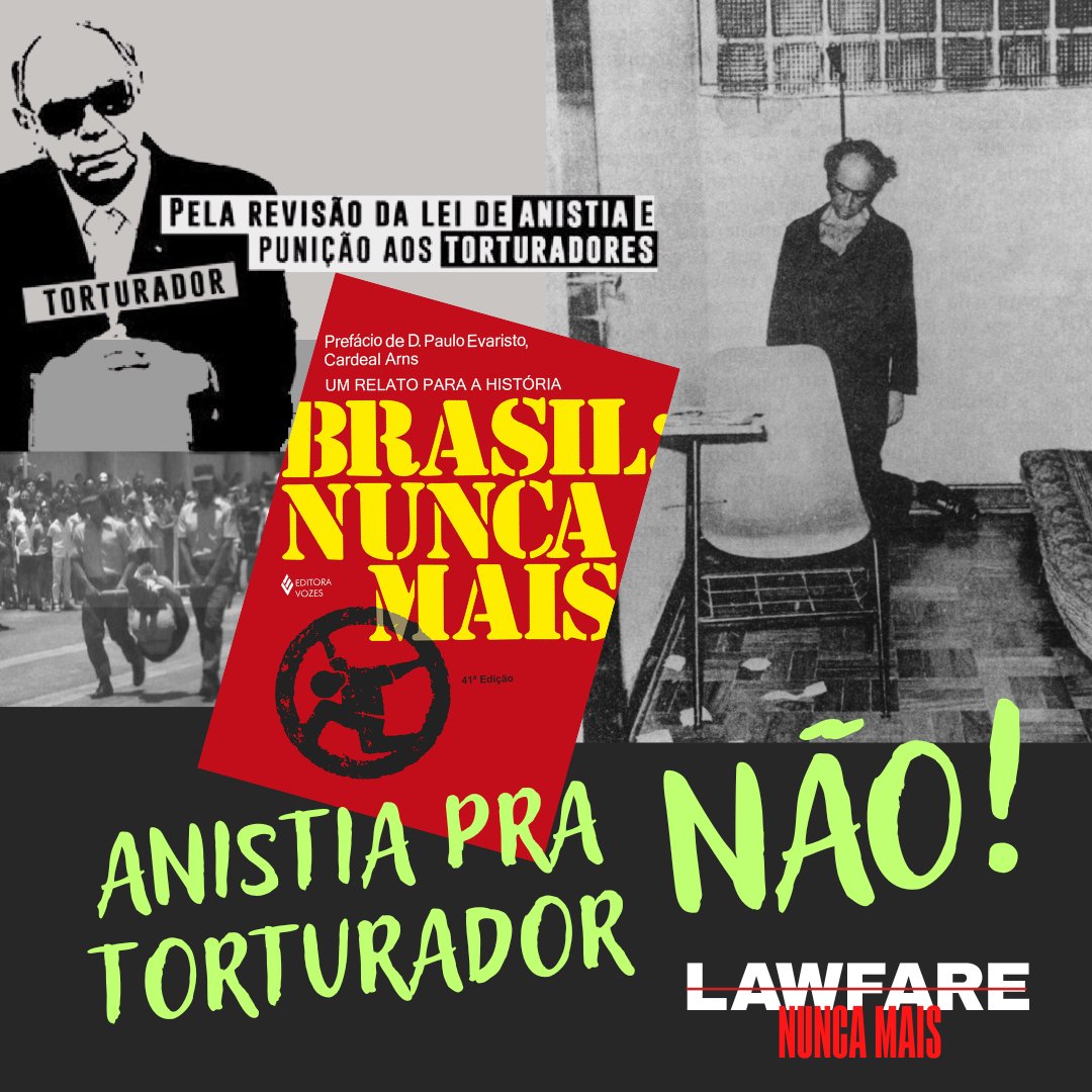 LawfareNunca's tweet photo. Dia 28 de agosto de 2023: 44 anos da lei de anistia. Comemoramos os 44 anos da promulgação desta lei importante, embora incompleta. https://t.co/JQGbOWyQV2