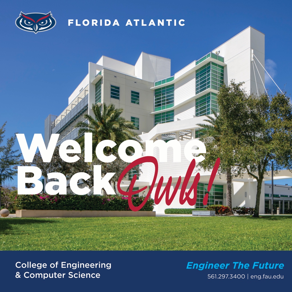 Greetings owls! Whether you’re a returning student or just joining our esteemed program, welcome to another exciting year at the College of Engineering &amp; Computer Science. We’re thrilled to have you back on campus, and ready to support you every step of the way. 
⁠
⁠
#fau