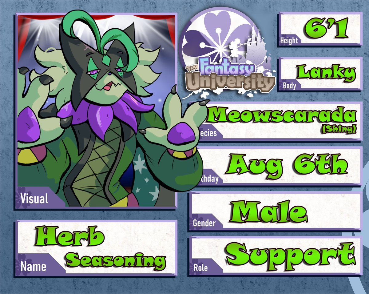 Happy Meowscarada Day! Herb has been a brand new OC of mine this