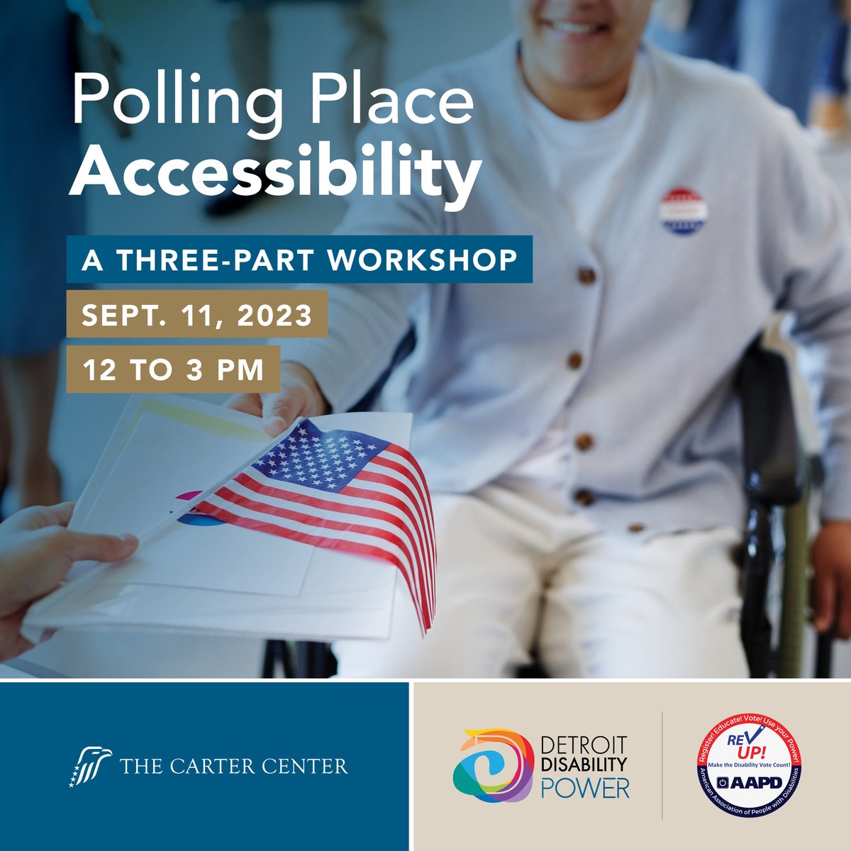Join disability advocates and election officials for an online workshop on Sept. 11 on how to make polling places accessible to all voters. American Sign Language interpretation and live captioning will be provided. Register here: bit.ly/47SV5rW @DisabilityPower @AAPD