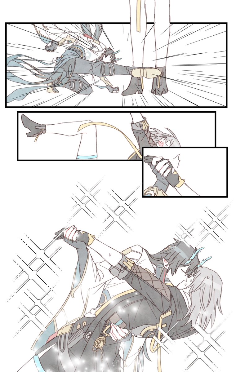 JuneArakii's tweet photo. (Ooc) When Stelle just decided to not say anything.

#丹星 #danstelle https://t.co/1dwkZnNOnP
