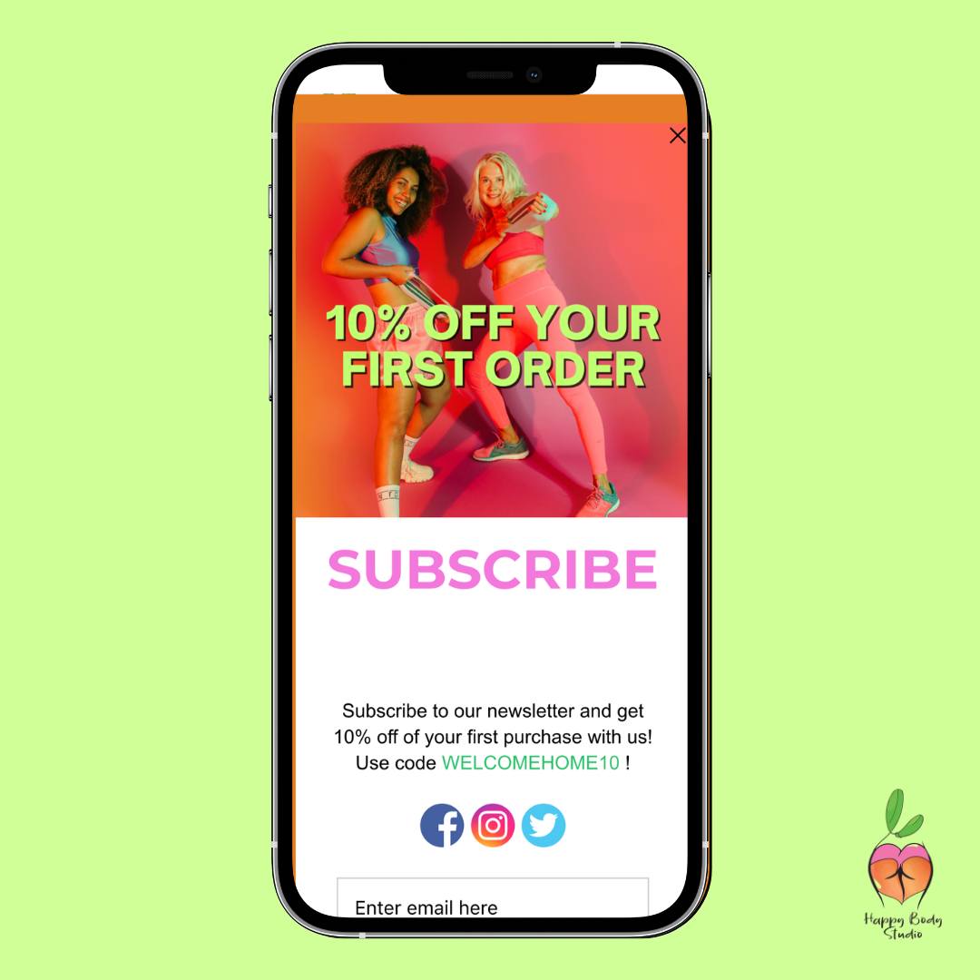 HappyBodyStudio's tweet photo. Get 10% off your first order when you subscribe to our newsletter! Head over to https://t.co/EJ4PV6K9hH https://t.co/ME9Di6mTiM