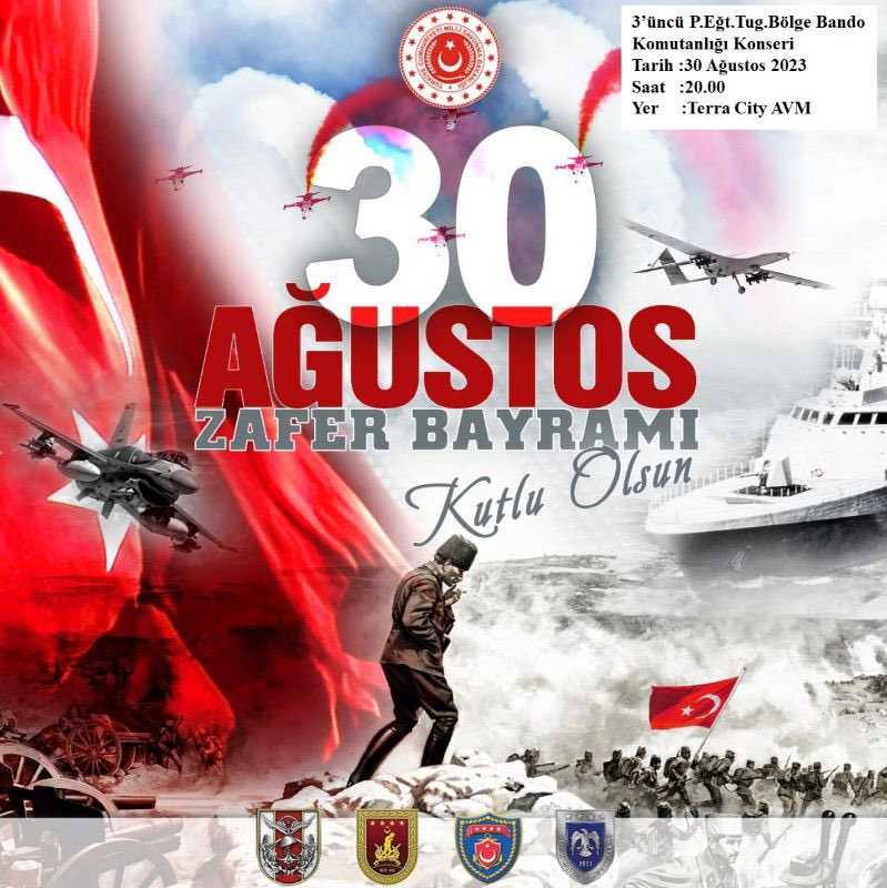 30 Ağustos Zafer Bayramı coşkusu TerraCity’de! 
🗓️:30 Ağustos 
⏰:20.00