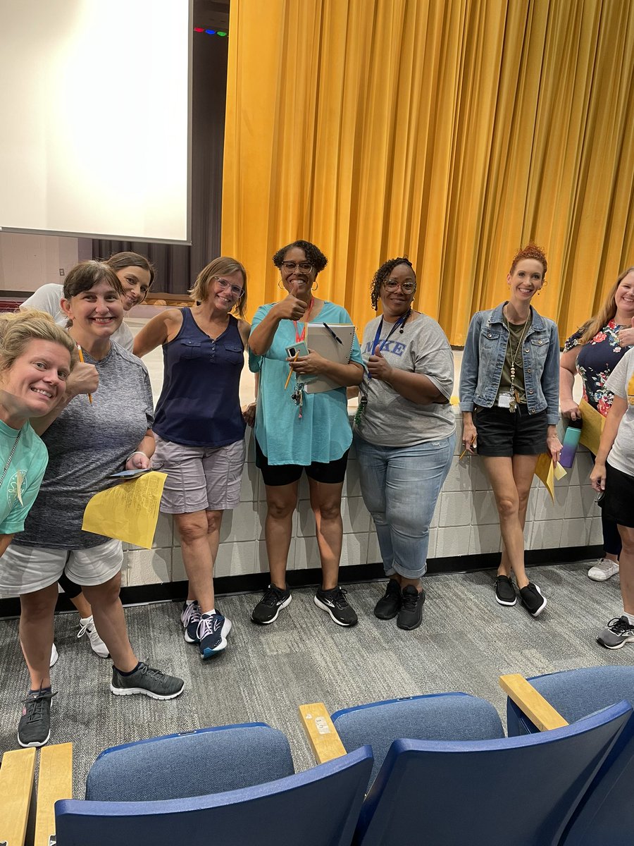 HugoOwensMS's tweet photo. We had a blast welcoming new staff members alongside our returning staff today! Hugo A. Owens Middle School is ready to get our game on!! #gameoncps #theherd 🐎💛🖤 https://t.co/CbcuqaQlAT