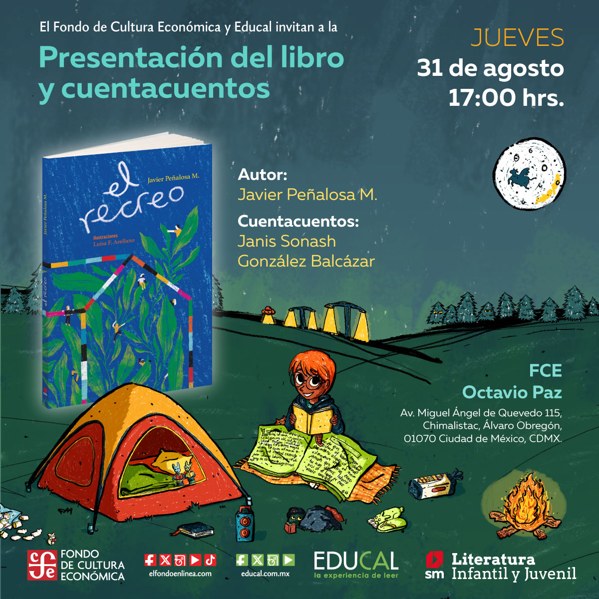 sm_literatura's tweet photo. ¡No te pierdas la presentación de nuestro libro "El recreo"! ✨📖
Historias que suceden en el patio escolar durante ese momento tan anhelado del día.
#SM #Literatura #Libros #Lector #lectira #literaturainfantil https://t.co/8dyFvW1IDQ