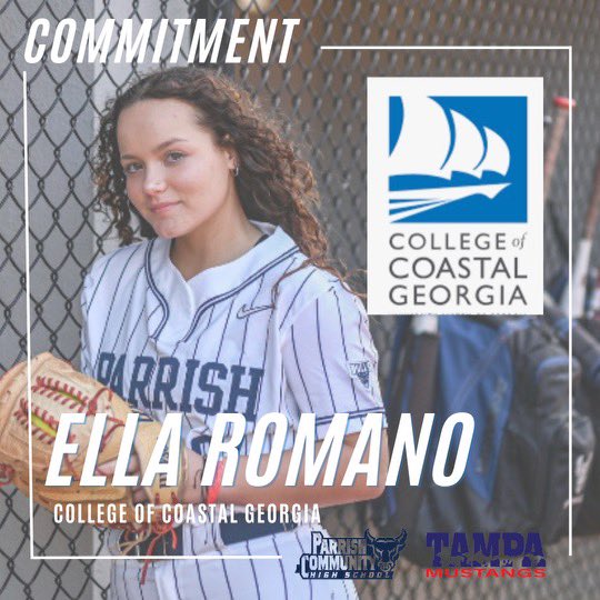 So happy for Ella Romano and her commitment to Coastal Georgia! Proud of you Ella! 💙🥎🤟🏻