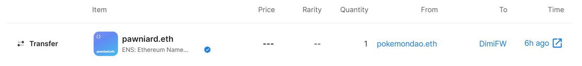 PokemonENS's tweet image. @DimiFW_eth you now officially own a Pokemon ENS 🙌 Congrats and enjoy! :)