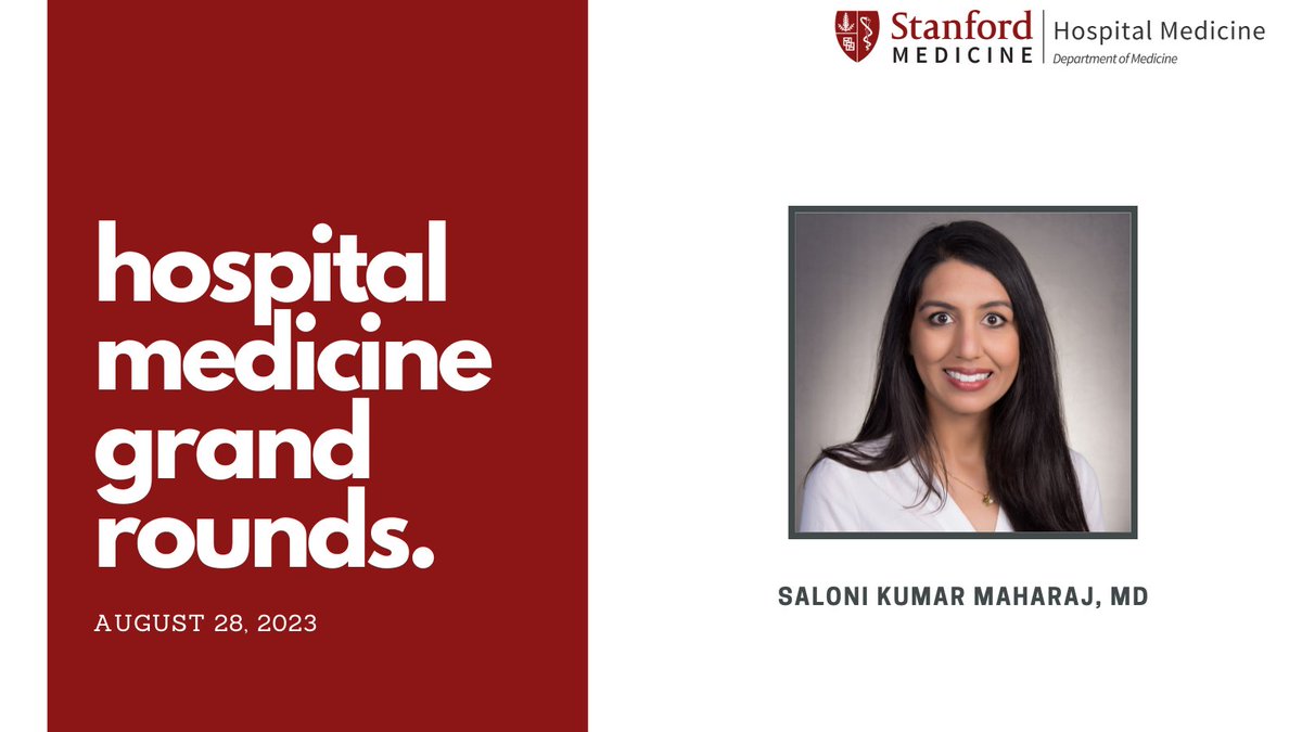 Stanford Division of Hospital Medicine (@stanfordhospmed) on Twitter photo Great Hospital Medicine Grand Rounds today with Dr. <a href="/salonikumarmd/">Saloni Kumar Maharaj</a>. Thank you Dr. Maharaj for a wonderful case presentation! <a href="/Neera_Ahuja/">Neera Ahuja</a> Great Hospital Medicine Grand Rounds today with Dr. <a href="/salonikumarmd/">Saloni Kumar Maharaj</a>. Thank you Dr. Maharaj for a wonderful case presentation! <a href="/Neera_Ahuja/">Neera Ahuja</a>