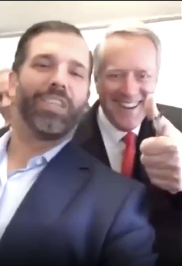 This picture of Mark Meadows and Don Jr. on Jan 6th, tells the story of Mark Meadows and his true nature, better than most any other picture ever could. He is a con man, just like Donald Trump. #MarkMeadows