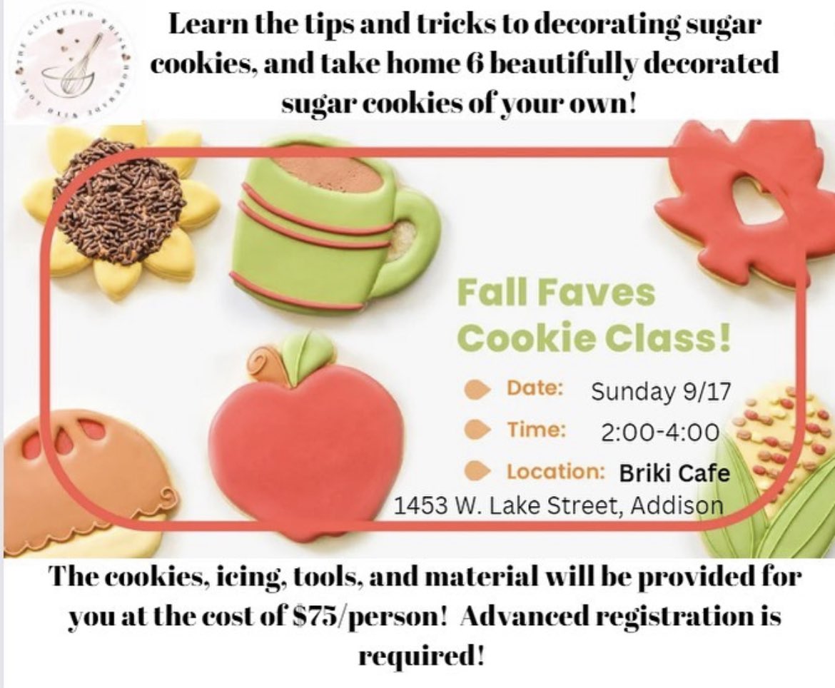 As promised, exciting things are on the horizon! 🙌🏻 Join me for a private cookie class that you will surely “🍁FALL🍁” in love with!