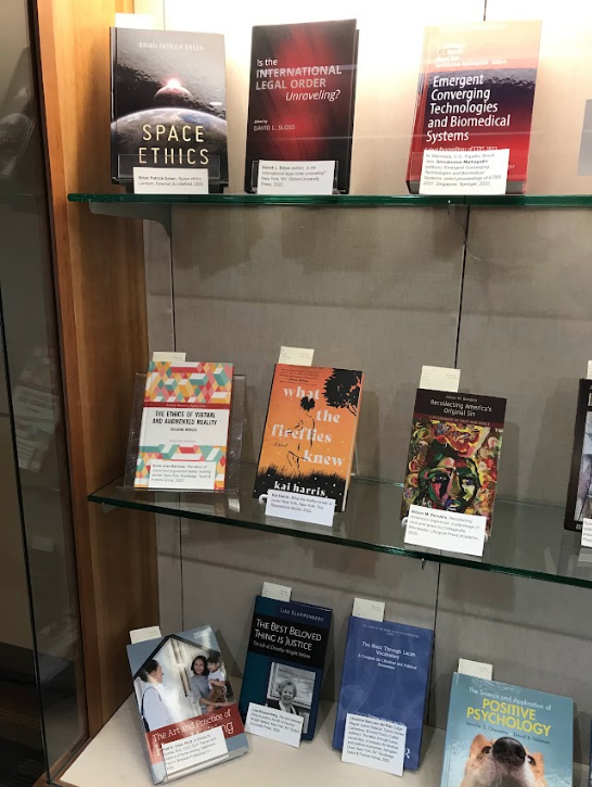 SCU_Library's tweet photo. If you missed the New Faculty Publications Reception back in March. You can view their scholastic achievements on the 3rd floor (across the elevators).  Congratulations to our talented faculty! https://t.co/Q8JXPoel4k