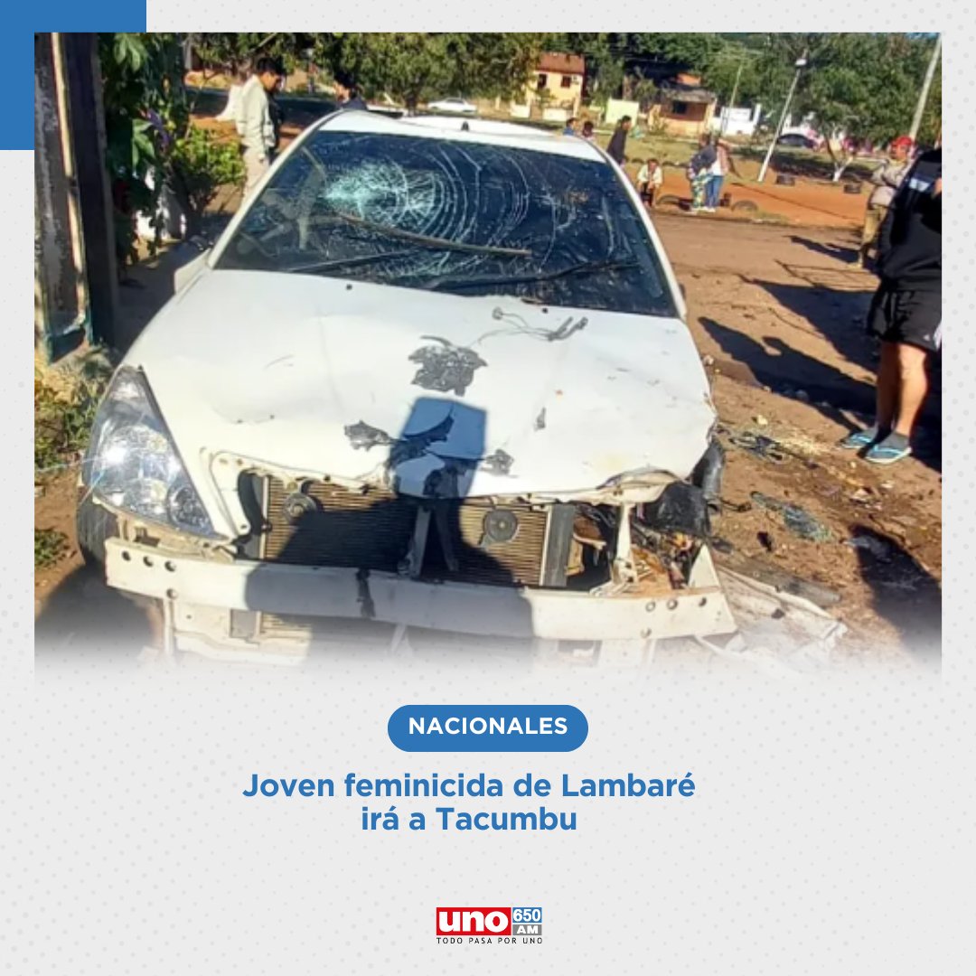 Feminicidio 📌Juzgado de Lambaré decretó prisión preventiva para Osvaldo Zaracho, quién el domingo arrolló y mató a su expareja Katia Brítez Torres en la ciudad de Lambaré. La fiscal Laura Romero, imputó al joven por el hecho punible de feminicidio. El mismo se expone a una…