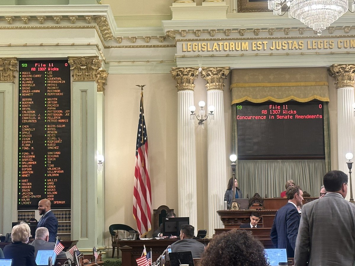 Legislators agree unanimously that human noise should not be considered 'pollution' for the purposes of CEQA. This is the ridiculous assertion that has repeatedly held up desperately needed student housing in Berkeley. Thank you @BuffyWicks.