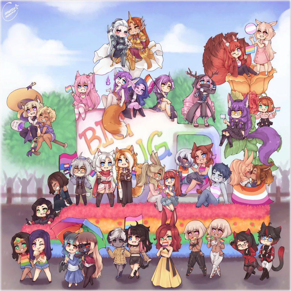 Moomuns's tweet photo. It's... DONE. Belated Happy Pride! 🏳️‍🌈 Link for Download will be posted later under reply. https://t.co/ytSPXMyLk4