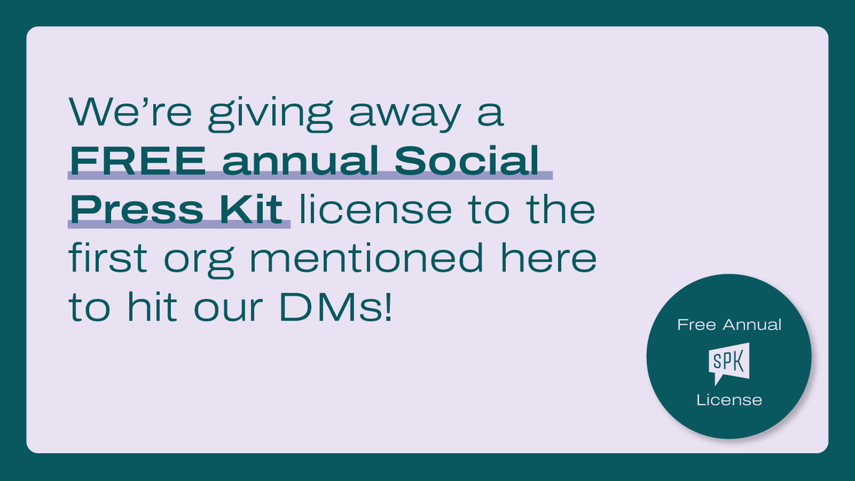 SocialPressKit's tweet photo. Each week, we highlight 3 changemaking NPOs on Twitter. This week’s #SPKCares spotlight focuses on @thirstproject, @ProjectNightx2, and @mercycorps, and we’re giving away a FREE annual #SocialPressKit license to the first org mentioned here to hit our DMs. 👋 https://t.co/RE0XOG5u9X
