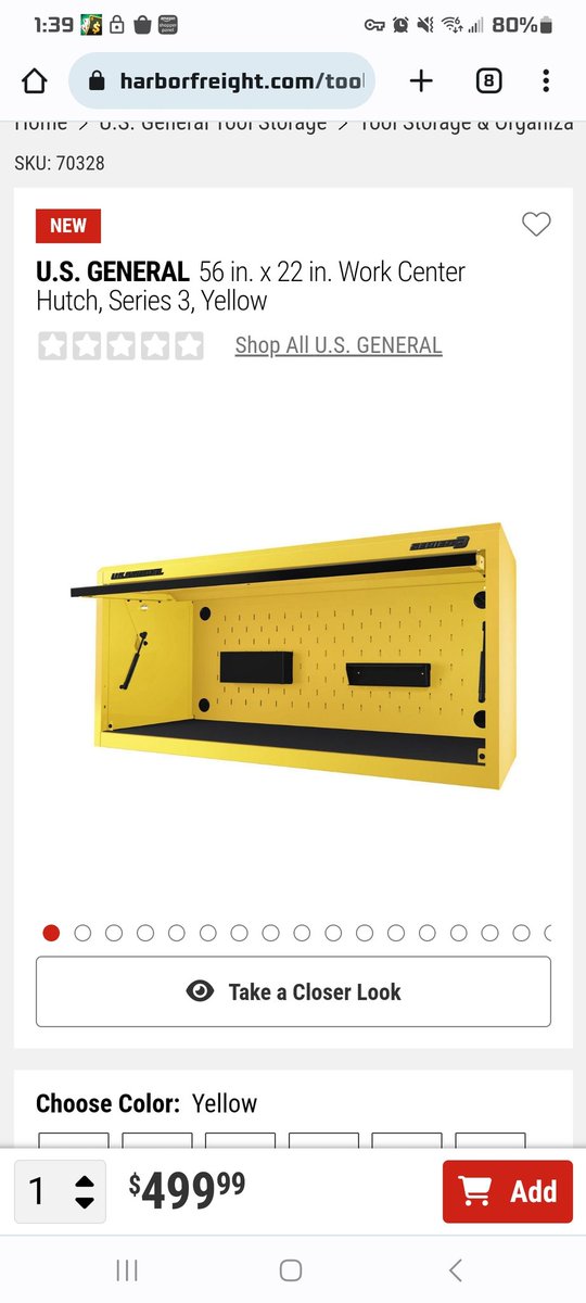 BigRick216's tweet photo. @HarborFreight  I saw online that the 56 inch us general hutch released online.  I went to my local store to order it.  And was told they can't order it.     When can I get it. https://t.co/43wkfYjkGM