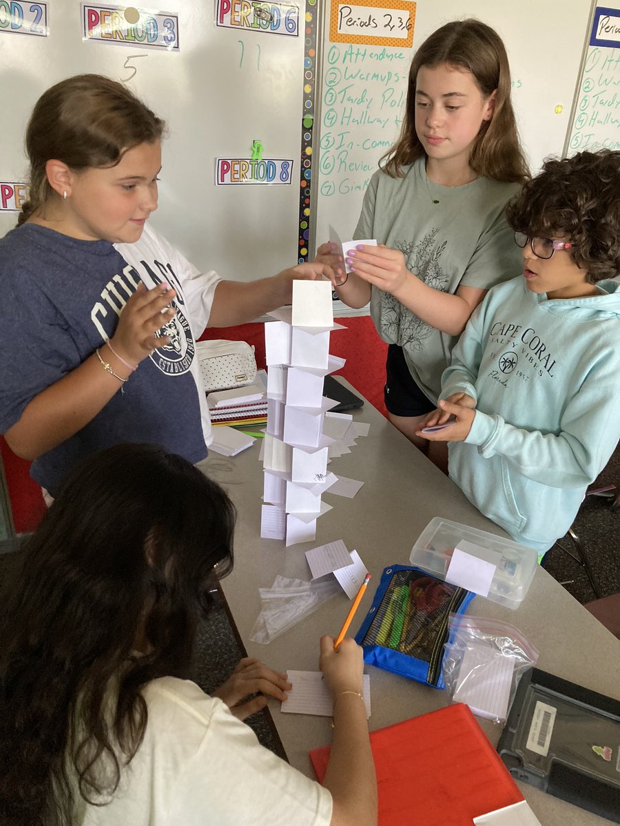 GreggDegen's tweet photo. Tower building teamwork challenge! @CenturyWildcats https://t.co/2jwjD6QoW9