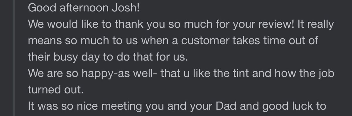 I left a review on a local small business after they tinted my windows and once again my husband got called my dad 💀💀💀

It makes me giggle lmaoooo