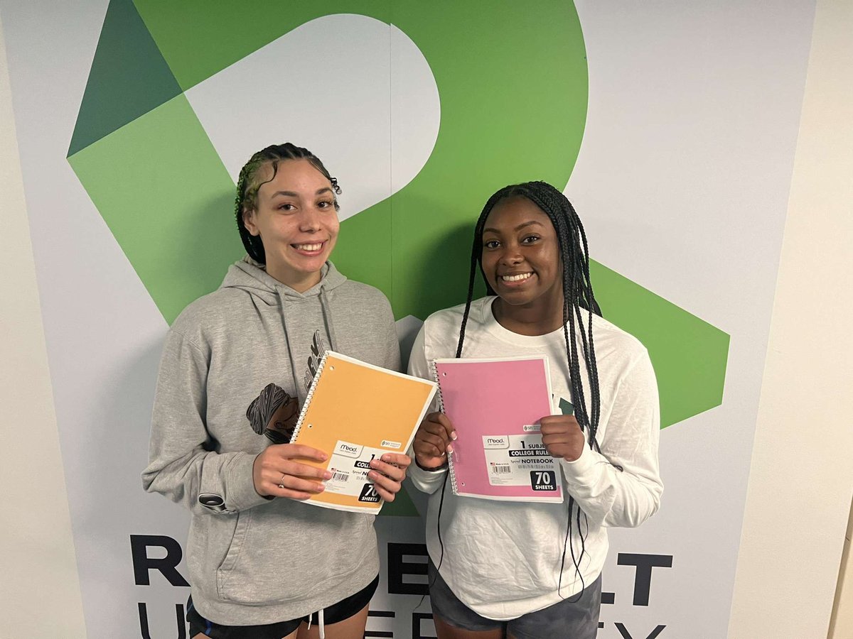 Our girls had a great first day of classes! They got after it in the classroom and in the gym. #RUnext