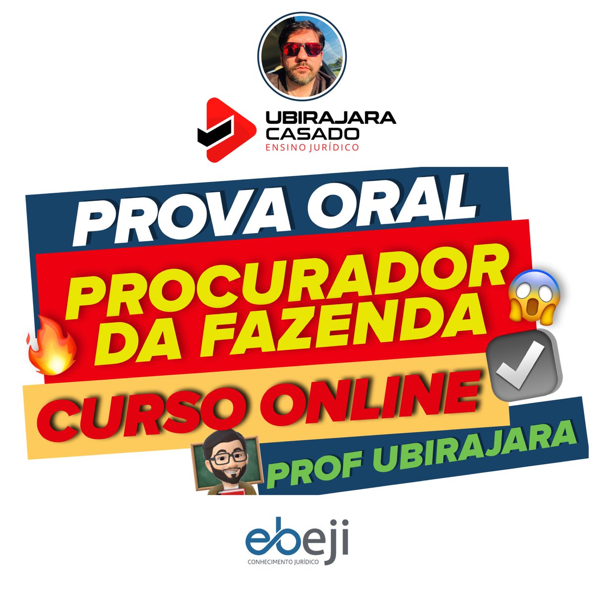 🔴 COMPLETO
🚀 FASES SE ESTUDO PRA PROVA ORAL
😎 PROFESSORES UBIRAJARA E ARTHUR MOURA (PFN)
🔎 ebeji.com.br/curso/curso-on…