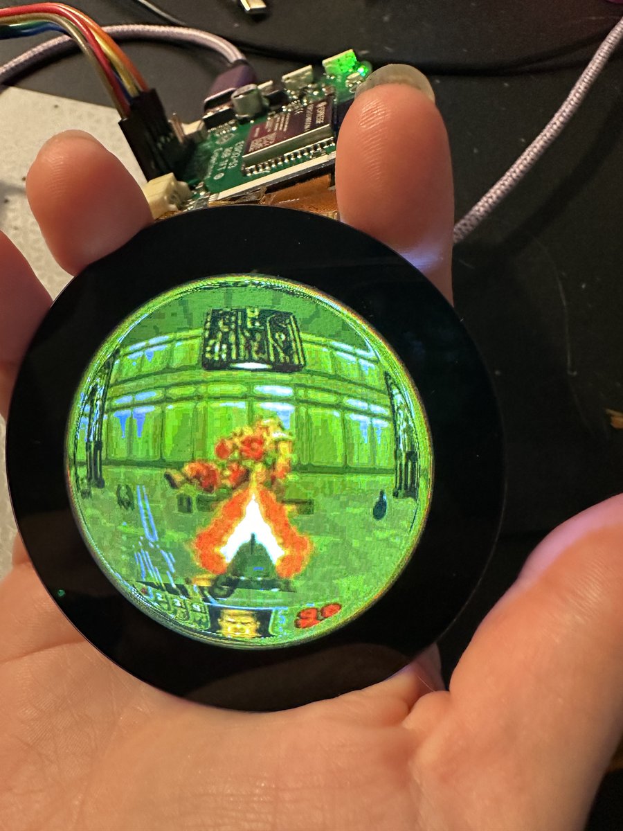 adafruit's tweet image. Would you play round DOOM? 🎮👾🔥

Space marine, Doomguy, are you willing to fight through hordes of undead humans and invading demons on a round display? Will post a video later!

#espressif #esp32 #espfriends #doom #runsdoom