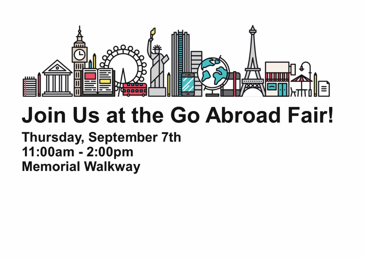 Coming up soon... the Go Abroad Fair! September 7! See you there!