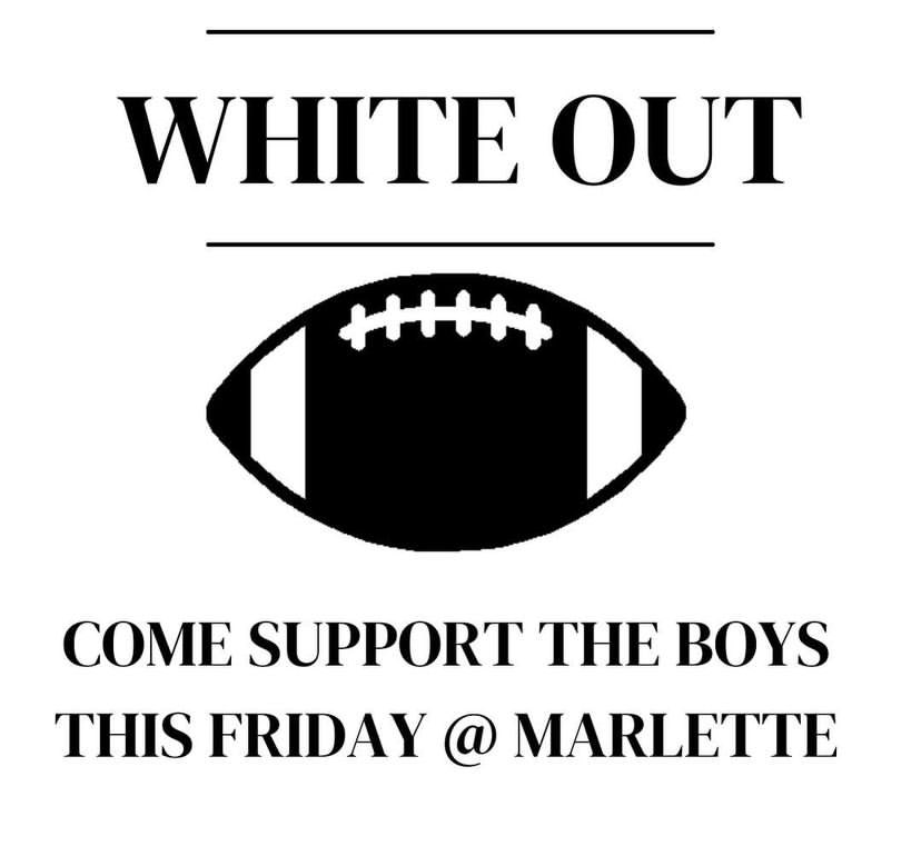 Come support the football boys as they take on Marlette!!