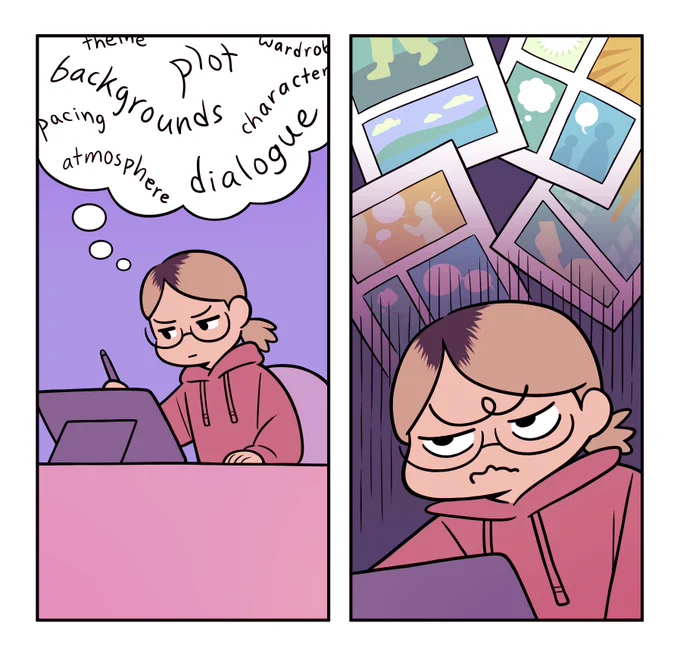 me working on my graphic novel