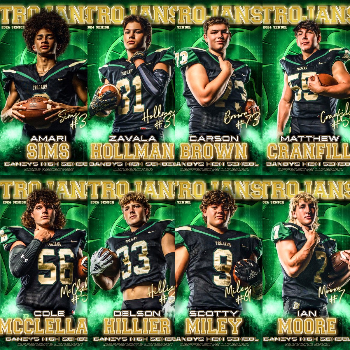 It’s SENIOR BANNER SEASON 🔥 loved working with <a href="/BandysFB/">Bandys Football</a> seniors recently and getting to design and print these for them!!!