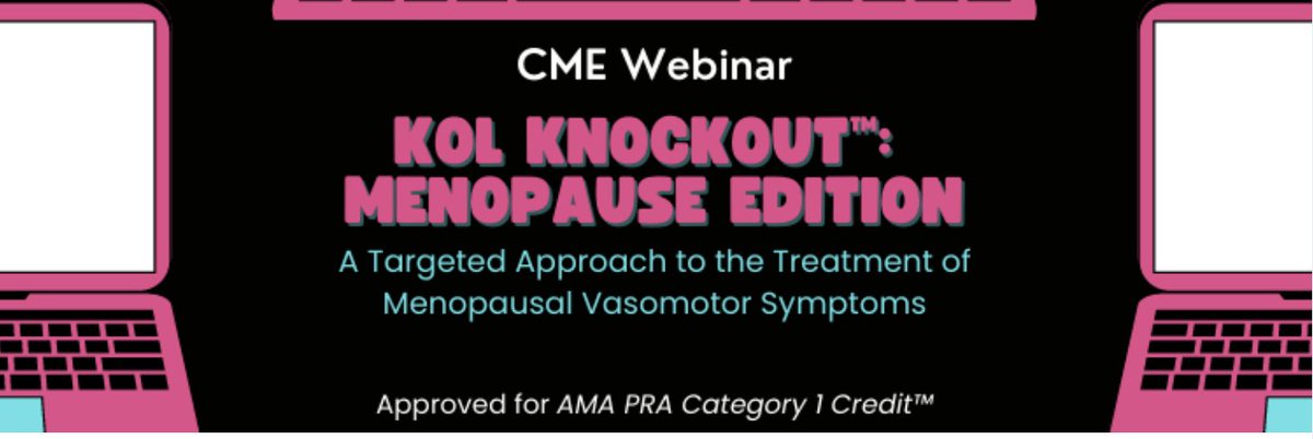 EvolveMedEd's tweet photo. Watch the First KOL KNOCKOUT™: Menopause Edition and Earn Credit!
Hosted by Program Chair Dr. Risa Kagan, the program features Drs. Jewel Kling, Nanette Santoro, and Chrisandra Shufelt as contestants.
View here: https://t.co/oP2fE3Ep3z https://t.co/4jQclAMpE9