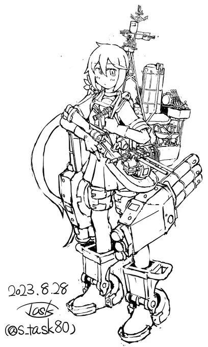 曙さん #艦これ版深夜の真剣お絵描き60分一本勝負 #艦これ版真剣お絵描き60分一本勝負_20230828