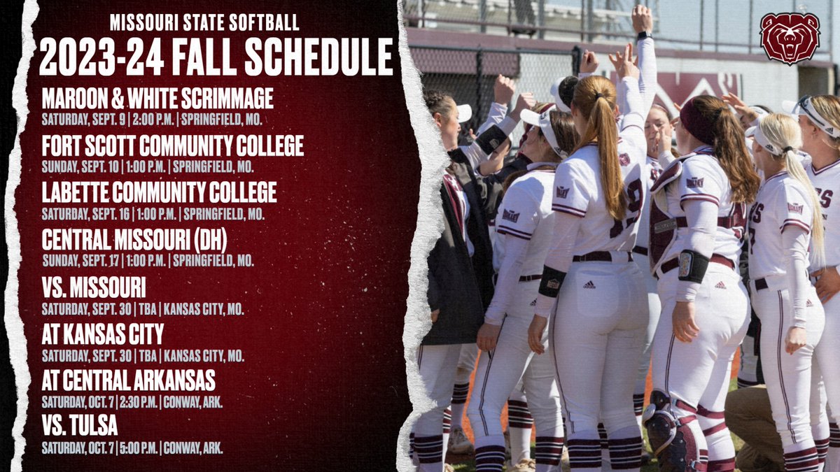 Our 𝗳𝗮𝗹𝗹 𝘀𝗰𝗵𝗲𝗱𝘂𝗹𝗲 is here ‼️

Come on out and catch the 🥎🐻 in action this fall!

#Team56 | #Summit