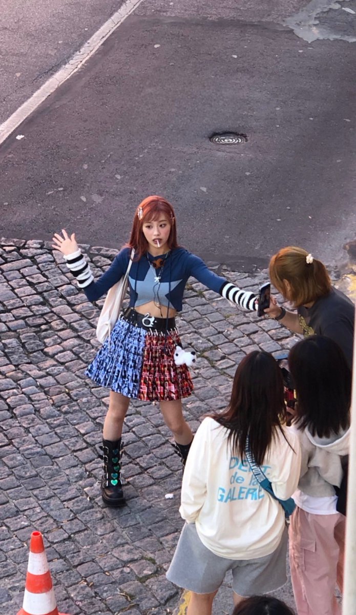 LOONA's Chuu spotted filming something in Portugal.