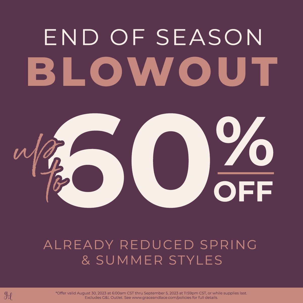 GraceandLaceCo's tweet photo. Goodbye summer, hello savings!👋 Shop the lowest prices of the season! Get up to 60% off already reduced spring &amp; summer styles!🛒🛍

Shop now!
https://t.co/sjho0XLIb2 https://t.co/x1daOPg42g