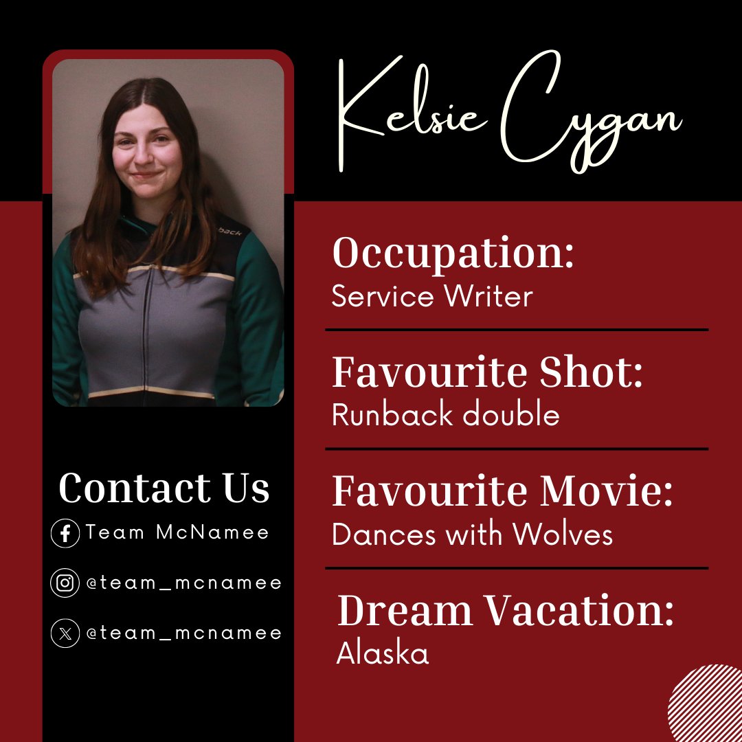team_mcnamee's tweet photo. Meet our terrific third - Kelsie Cygan! https://t.co/AxIILhh1Na
