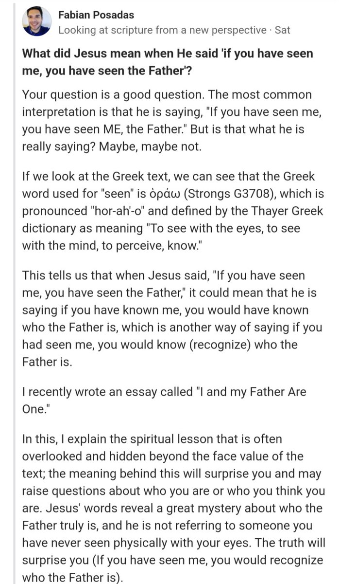 PosadasFabian1's tweet image. Link to essay: thethirdadam.com/i-and-my-fathe…

#IandmyFatherareOne #Christinyou #thehopeofglory #thekingdomofGod #kingdomwithinyou #templeofgod  #bodyofChrist #yeArethebody #thewordbecameflesh #igoUntomyFather #myFatherisgreaterthanI #ifyouhaveseenmeYouhaveseentheFather