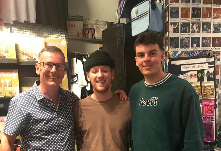 @BanquetRecords @WJHealey thanks for another great instore. We were lucky enough to see the previous one 6 years ago! Someone just grew a bit in between @IvanNewsome24 . Good luck with the new album Willie, sounded fantastic today.