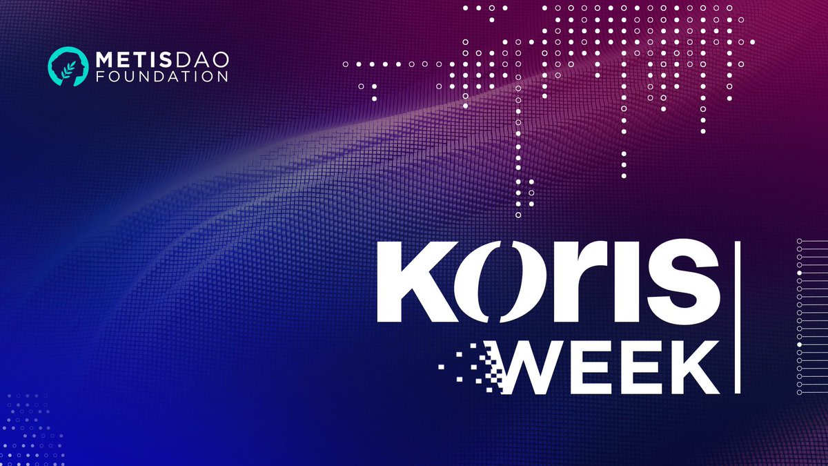 MetisFdn's tweet photo. Itโs #KorisWeek!
Make sure to put your notifications ๐ on as we dive into the #CreatorEconomy this week with #EcoNode @korisdac ๐ฒ https://t.co/2CLfNzr83d