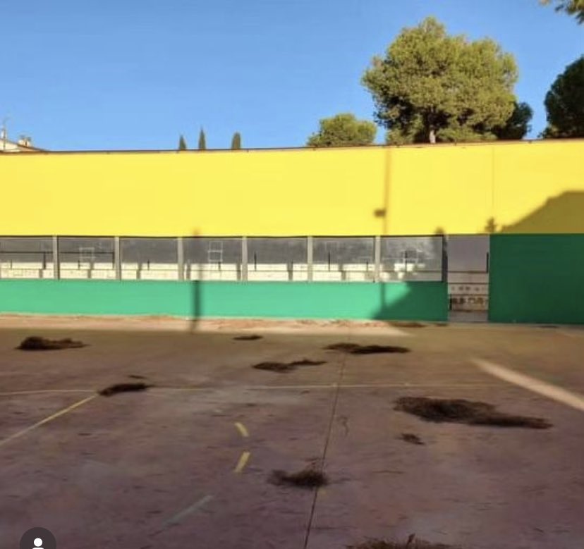 MonicaCompromis's tweet photo. Els ha faltat temps als de VOX en Orpesa per treure la pintura verd fosforito i tapar un mural que xiquets i xiquetes havien pintat a l’escola 
I amb l’oposició de la Direcció del centre 
Eixa és la seua “llibertat”. 
No tindreu prou pintura per silenciar-nos a totes! https://t.co/bxGYLrE4jx