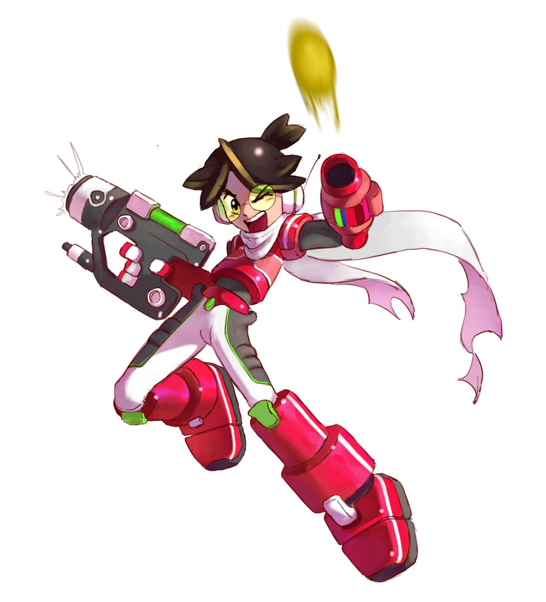 Self portrait of me as a mega man character for school! 
#Megaman