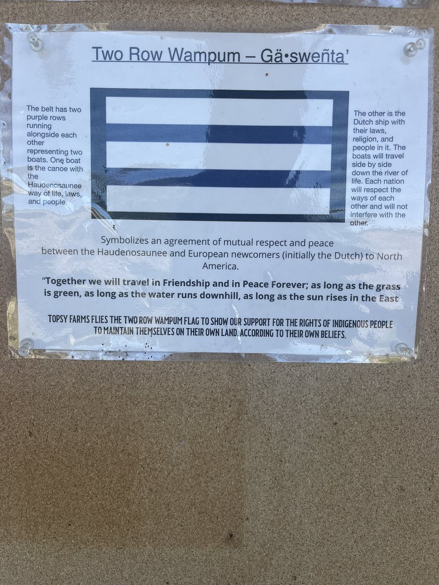nejsnave's tweet photo. DYK? The flag that flies over Topsy Farms is the Two Row Wampum flag. Background: https://t.co/3rIhwzCn5A #tworowwampum https://t.co/zPDPDQBZTC