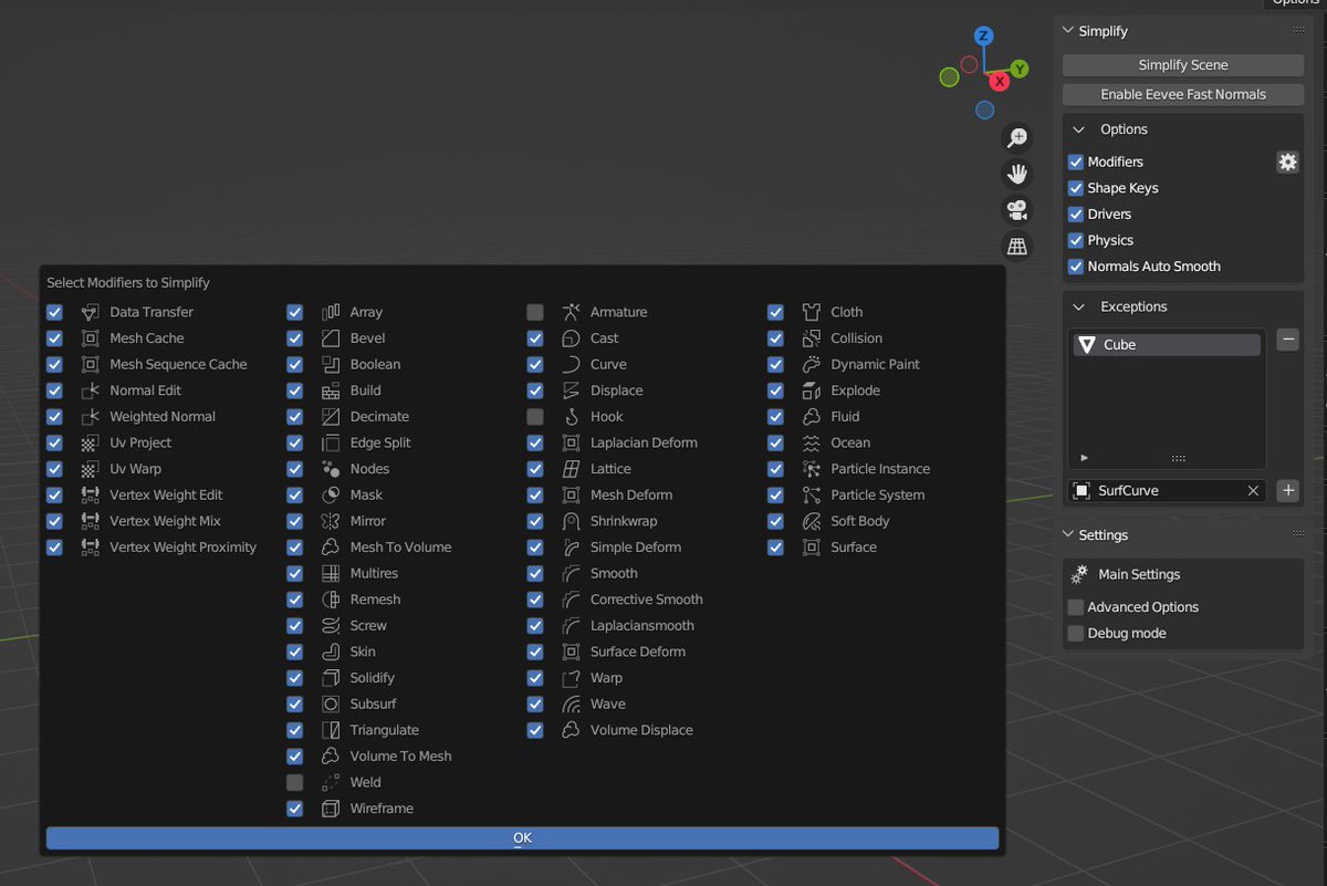 Hi! I updated Mustard Simplify with new features: - Drivers disabling (for non-MustardUI Diffeomorphic models!) - Added exceptions to avoid simplification on user-chosen objects - Added possibility to choose which modifiers to disable github.com/Mustard2/Musta…